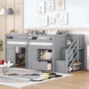Children Beds, Twin Size Low Loft Bed for Kids, Wood Loft, Bed Is Made of Solid Pine, Particle Board, Plywood Side Rails